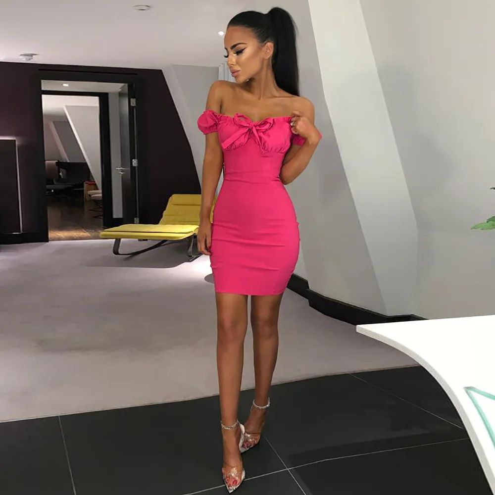 Dulzura Лето г. женское платье элегантные пикантные с открытыми плечами bodycon vestidos выдалбливают деревянные уха праздничное фестиваль