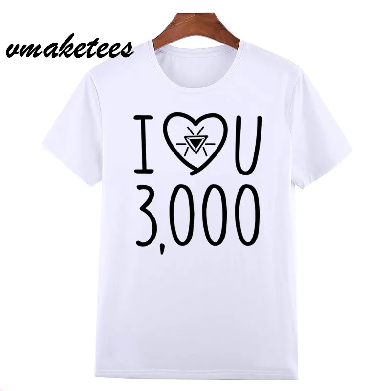 Мужская футболка мстители Железный человек Старк I Love You 3000 раз U три тысячи HCP4574 |