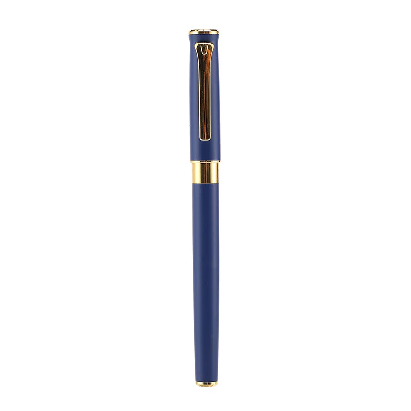 Blue pen-Logo Металл с лазерной гравировкой ручки по индивидуальному заказу с вашим логотипом веб Url гелевая ручка шариковая ручка для бизнеса дизайн бесплатные офисные принадлежности подарок - Цвет: Blue pen-Logo