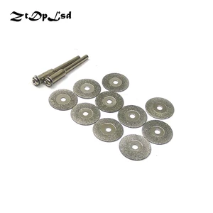 Алмазный шлифовальный круг ZtDpLsd 10 шт., Аксессуары для Dremel 16 мм, пила, мини циркулярная пила, режущий диск Dremel, роторный инструмент, алмазный диск