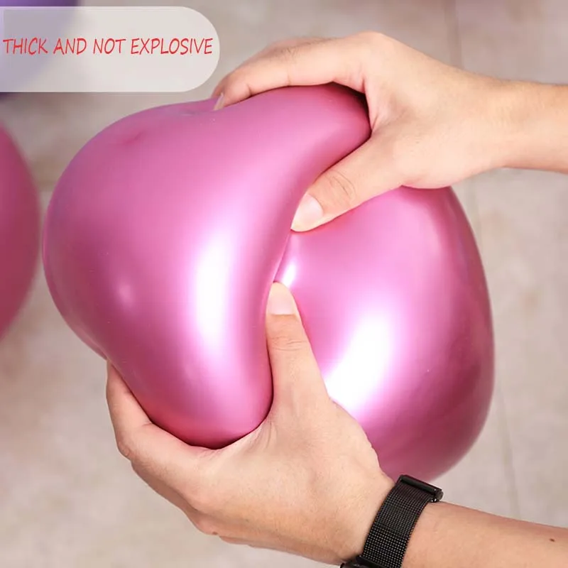 Новинка 10 шт. 12 дюймовые разноцветные жемчужные металлические хромовые шары для