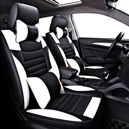 White Luxury Спереди и сзади) Специальные кожаные чехлы на сиденья для chevrolet cruze captiva lacetti 2013 2012 2011 2010 протектор - Название цвета: White Luxury