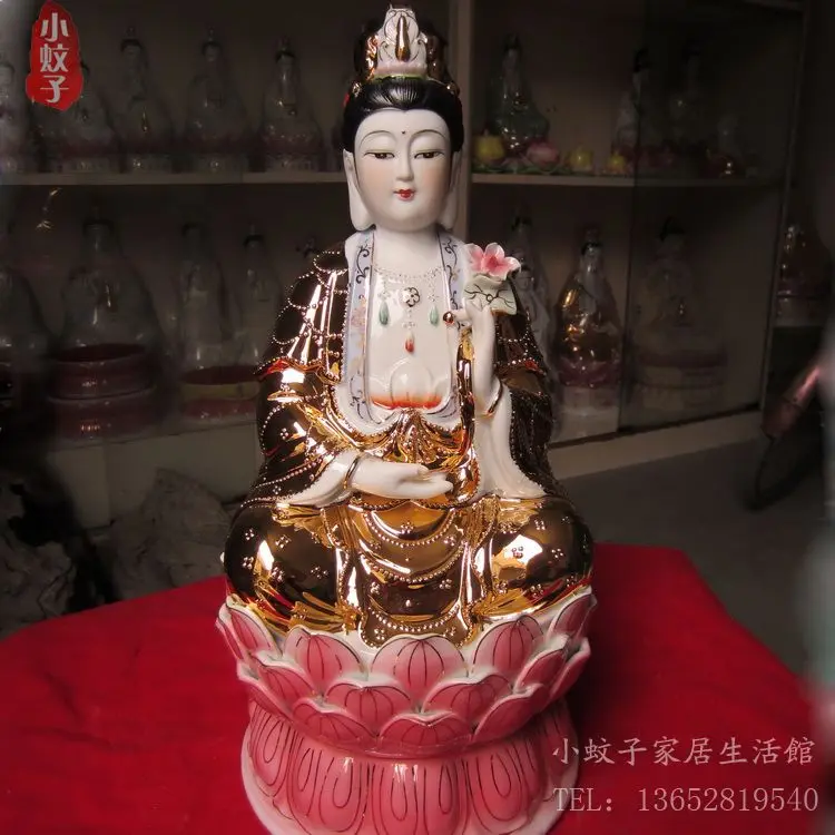 

crafts home decoration accessories decor The ancient lotus mahasthamaprapta Jinshen sit 16 inch high quality ceramic crafts ship