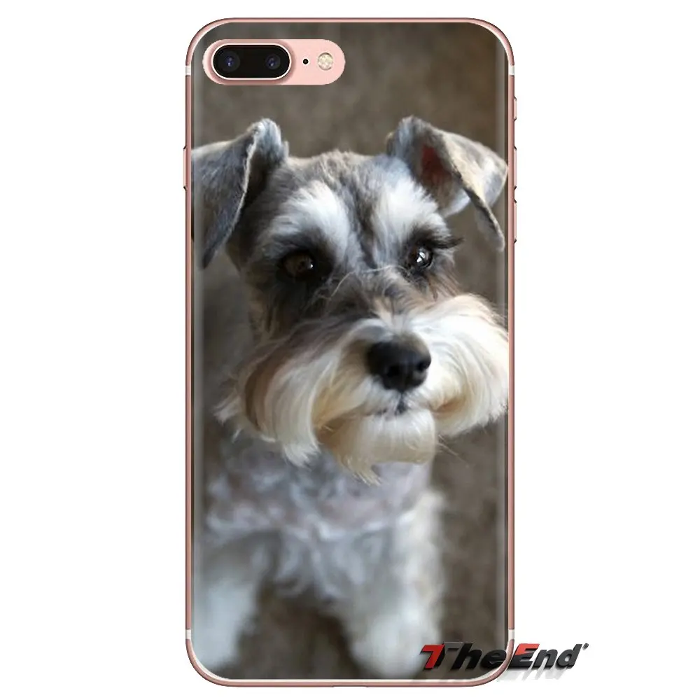 Чехол для Samsung Galaxy A3 A5 A7 A9 A8 Star A6 Plus 2018 2015 2016 2017, прозрачный, мягкий, с изображением щенка породы миниатюрный шнауцер