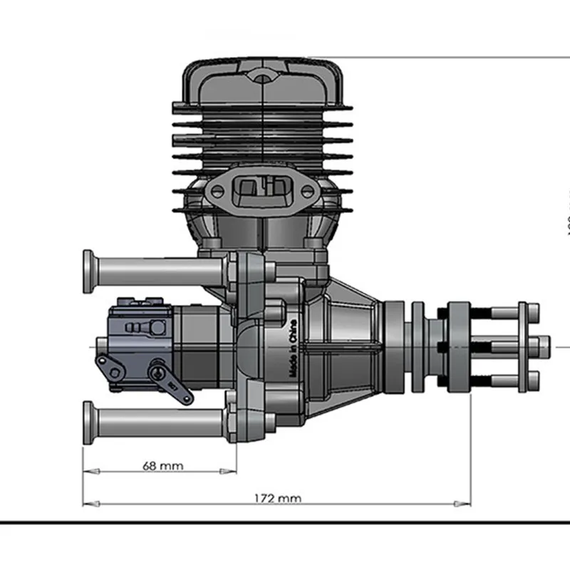 DLE 55 55CC оригинальный газовый двигатель для модель самолёта на радиоуправлении