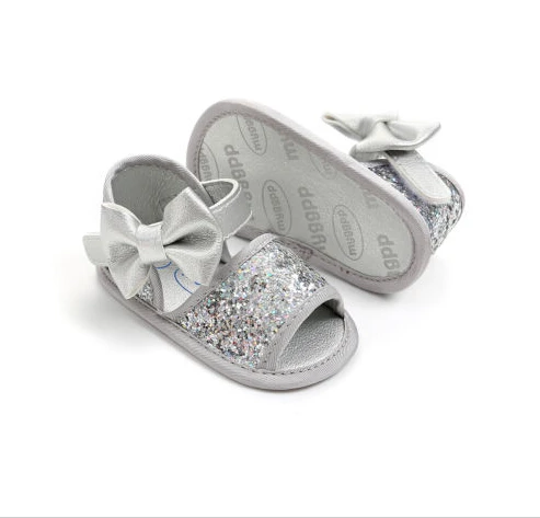 

Baby Kids Girl Sequins Sandals Summer Children Breathable Antiskid Leather Shoes Bowknot Cute Fashion Shoes