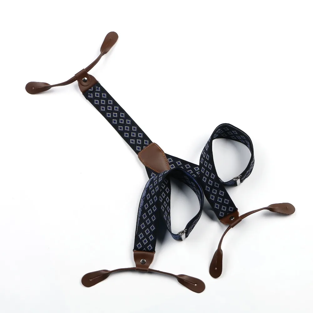 Подтяжки унисекс с регулируемыми пуговицами синие подтяжки BD759|womens braces|unisex