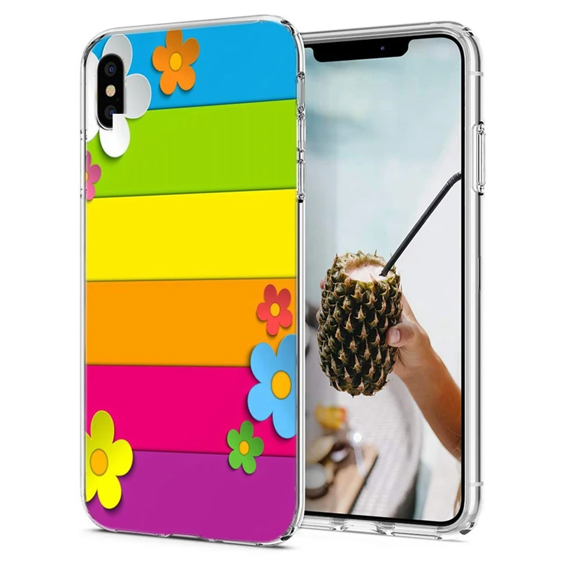 Чехол для iPhone 7 8 Plus 6 S/6 мягкий ТПУ чехол дизайн звезда радуга X XS XR Max задняя крышка