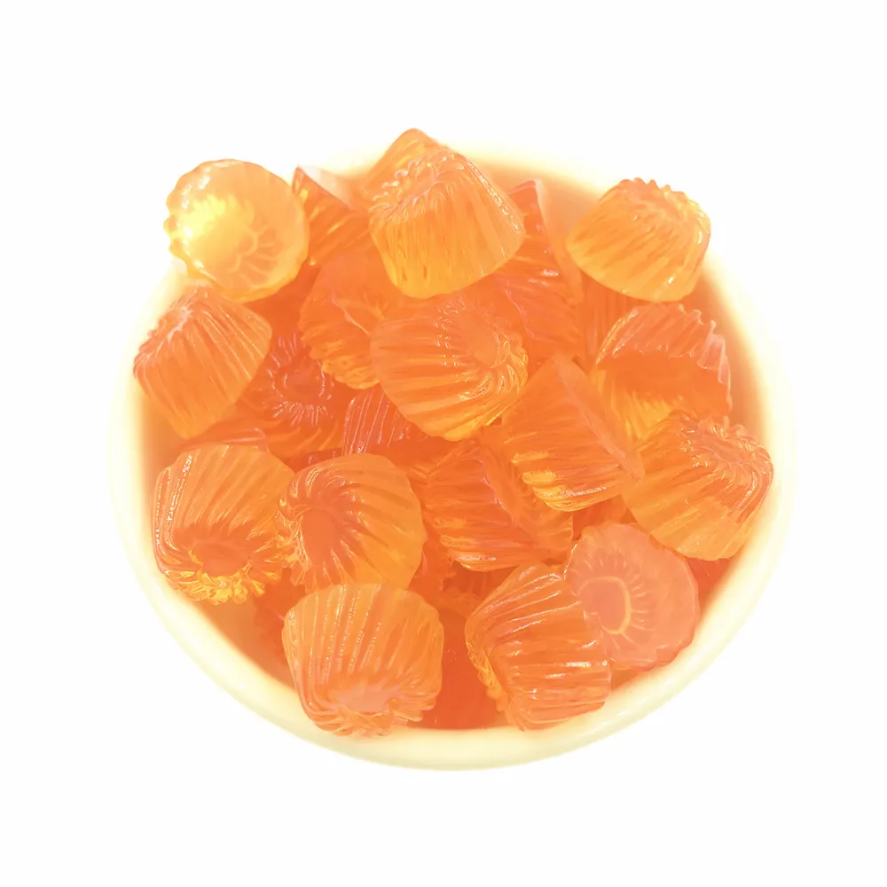 10 шт./лот прозрачные искусственные желе кабошоны из смолы с плоской задней