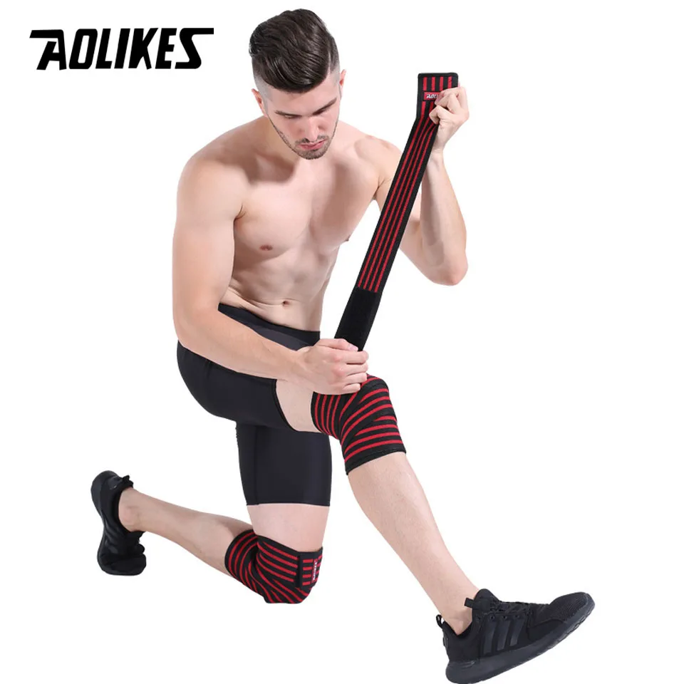 AOLIKES 1 шт. 180 см * 8 для фитнеса и тяжелой атлетики компрессионные лямки колена