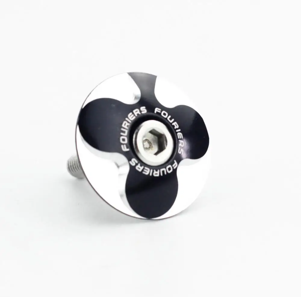 Fouriers TC-S00 CNC велосипедная вынос верхней крышки гарнитуры 28,6 мм 1 1/" Steerer покерная форма черный красный - Цвет: Black Club