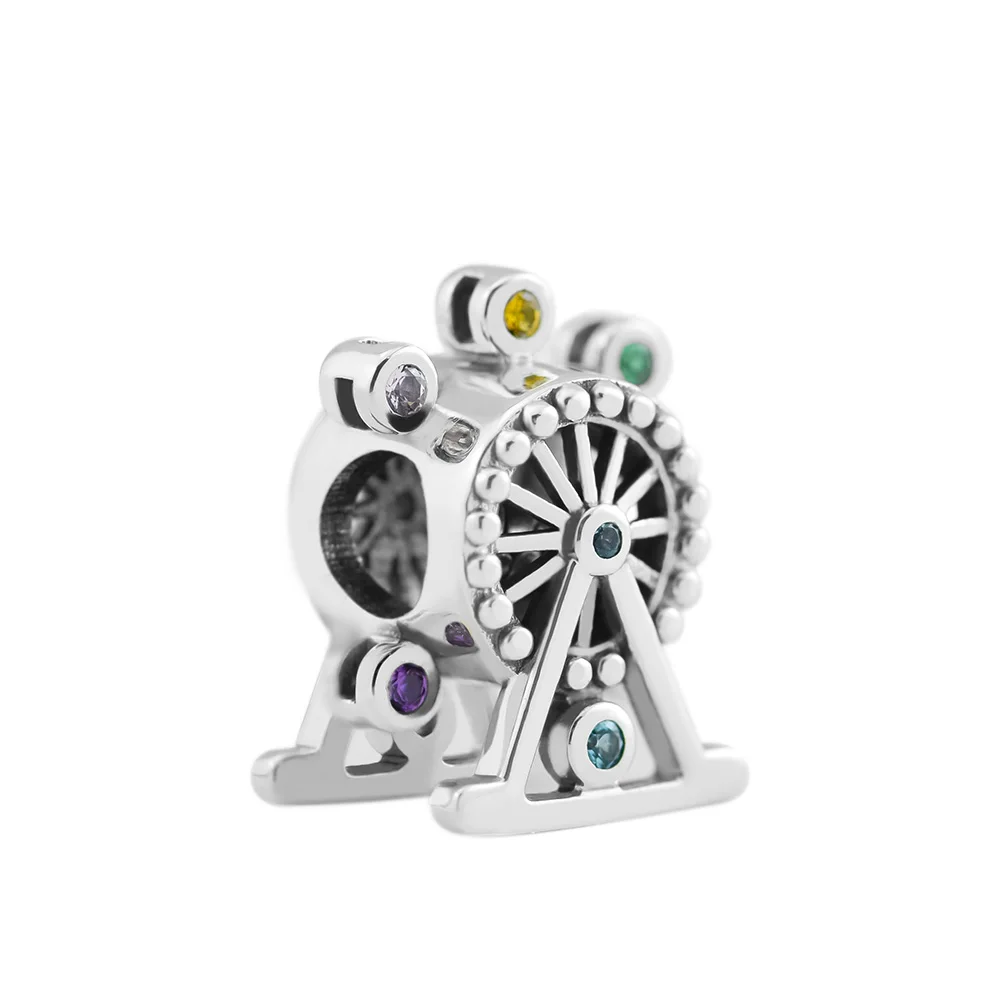 

Fits for Europe Charms Bracelets Ferris Wheel Beads 100% 925 Sterling Silver Jewelry Free Shipping