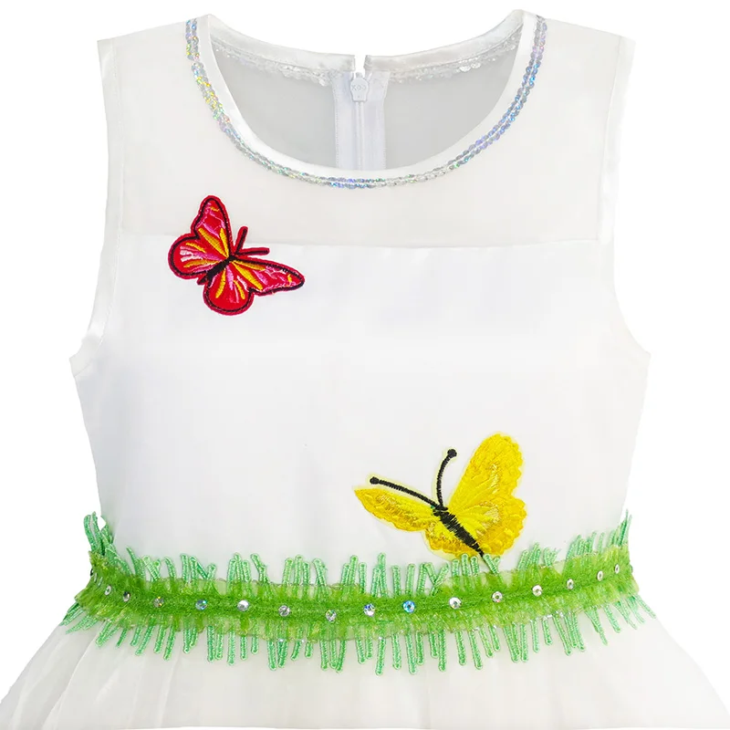 Sunny Fashion платья для девочек новогодние костюмы Бабочка Вечеринка день рождения
