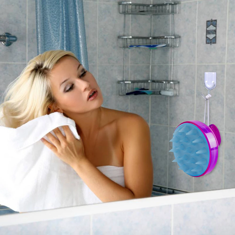 Wholesale 1pc Spa Slimming Massage Brush Silicone Head Body Shampoo Scalp Comb Hair Washing Shower Bath | Красота и здоровье