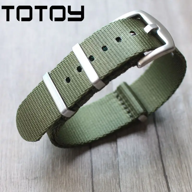 Плетеный Гладкий нейлоновый ремешок TOTOY черные зеленые серые ремешки в стиле