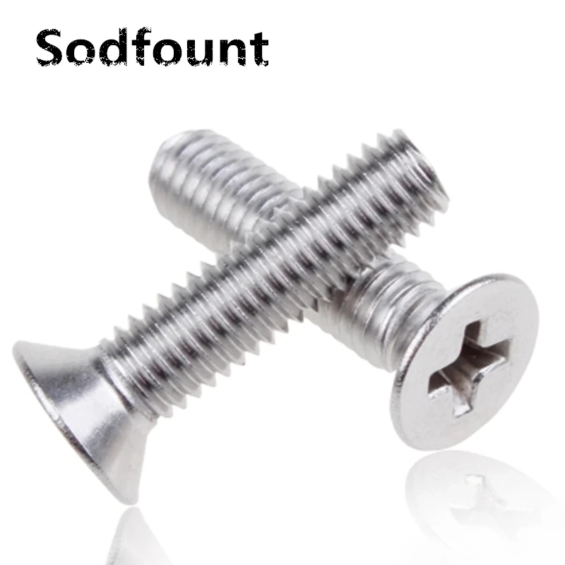 50pcs/Lot GB819 M3.5 304 Stainless Steel flat head cross Countersunk screw | Обустройство дома