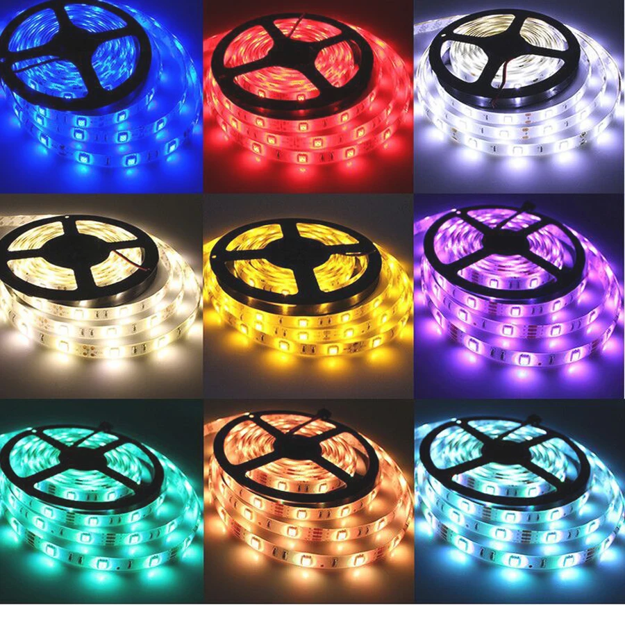 Goolook SMD 5m AC/DC 12V 5050 2835 цветных(RGB) светодиодных лент светильник светодиодный светильник лента диод RGB ленты водонепроницаемых лент не мощность без контроллера