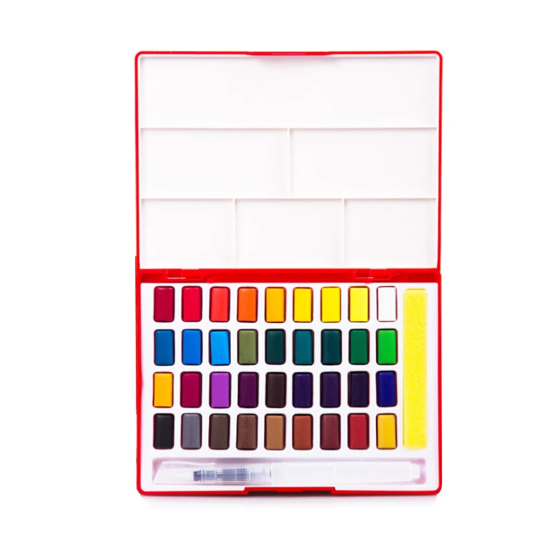 36 colos Faber-Castell 24/36/48 Цвета Твердые акварельные Краски профессиональный бокс с Краски щетка Портативный для татуажа, пигмент для мануального татуажа Краски ing товары для рукоделия - Цвет: 36 colos