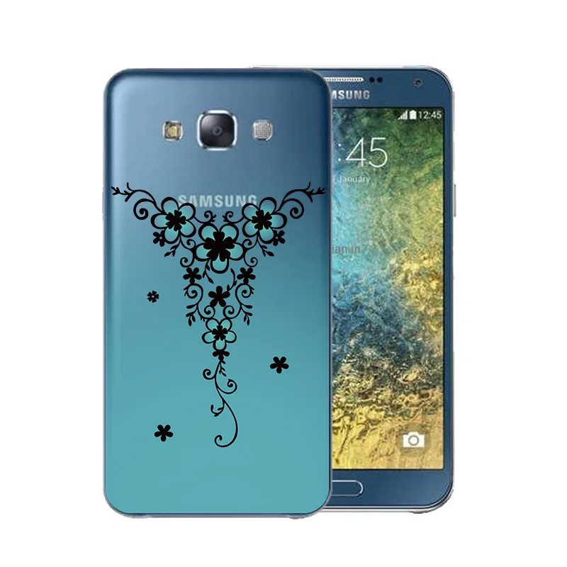 TPU Clear Gradient Phone Case For Samsung Galaxy A3 A5 2016 2015 2017 prime J1 J2 J3 J5 J7 with flower heart smile Free shipping |