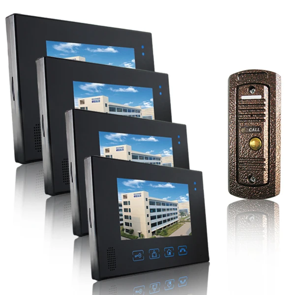 Мин ян подлинная дома 7 дюймов проводной видео-дверной звонок видеодомофон