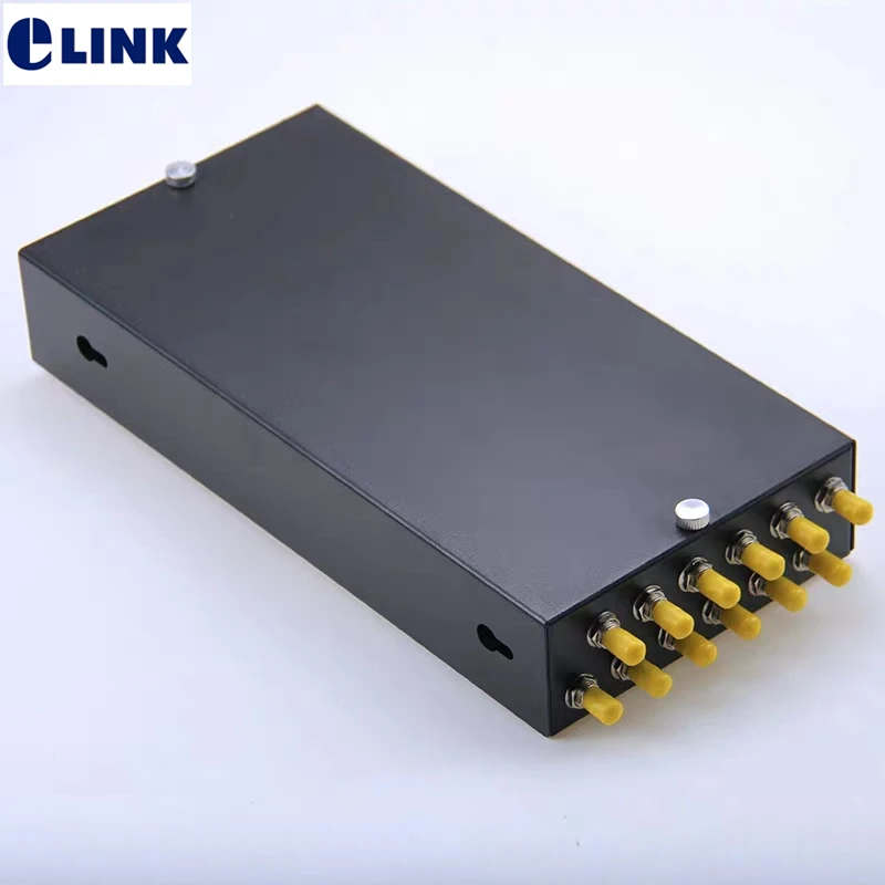 12 cores FTTX FTTH terminal box include ST pigtail&adapter SPCC 12 ports ST fiber optic patch panel SM ELINK 1.0mm thickened