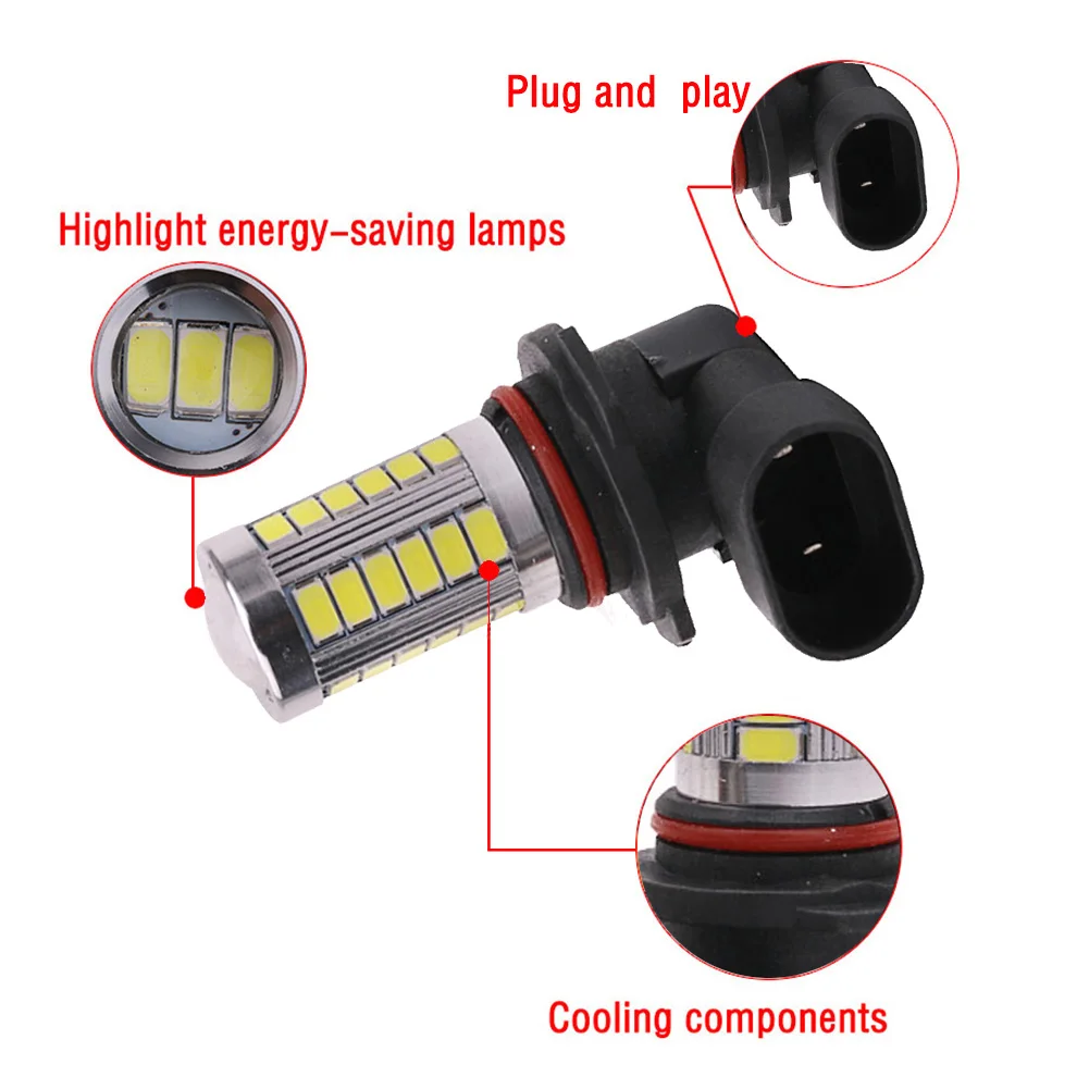 Энергосберегающая 33 Светодиодная лампа 9005 9006 SMD 5630 DRL дневные ходовые огни