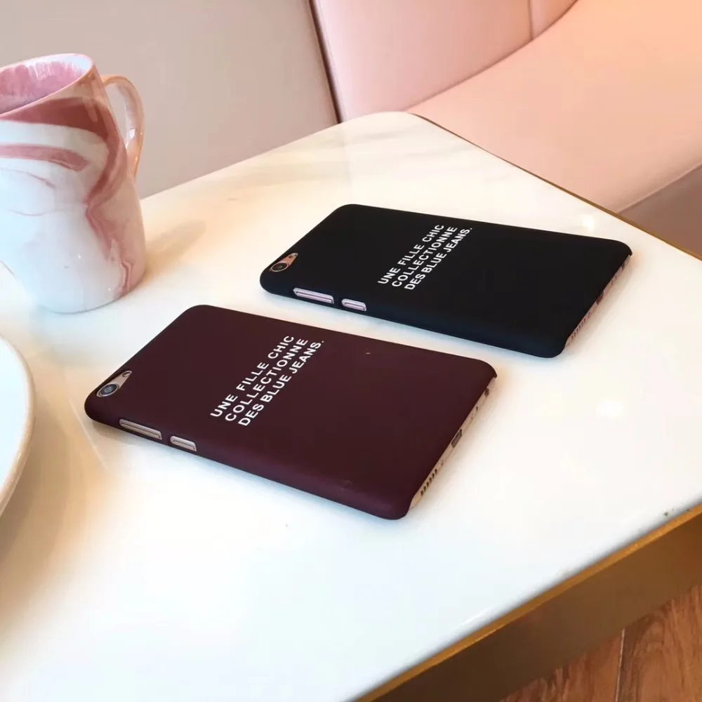 LANCHE новый жесткий слова узор чехол для телефона Мобильный сумка iPhone 6 7 8 плюс