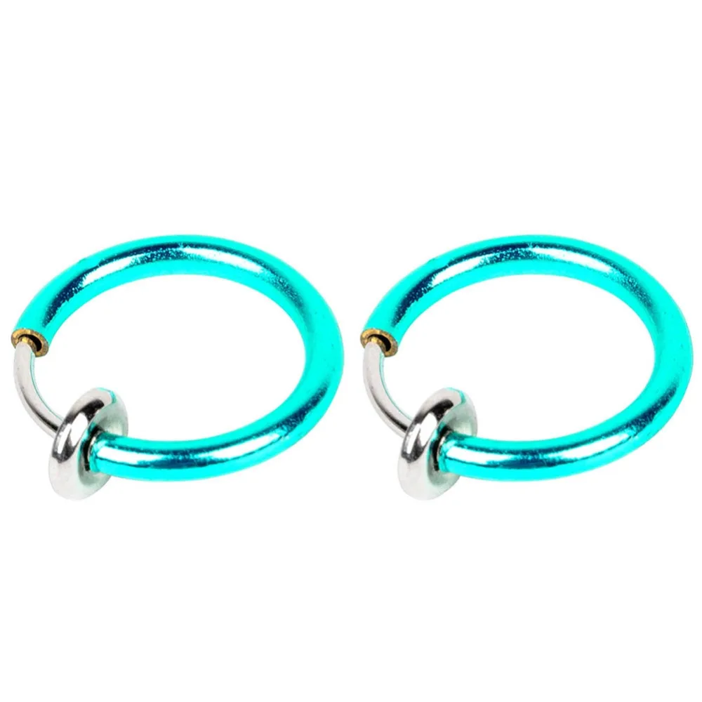 2 шт. поддельные нос Средства ухода за губами кольцо пружинный зажим обруч серьги