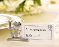 new arrival 200pcslot love wedding table place card holder bridal shower wedding souvenirs favor party supplies