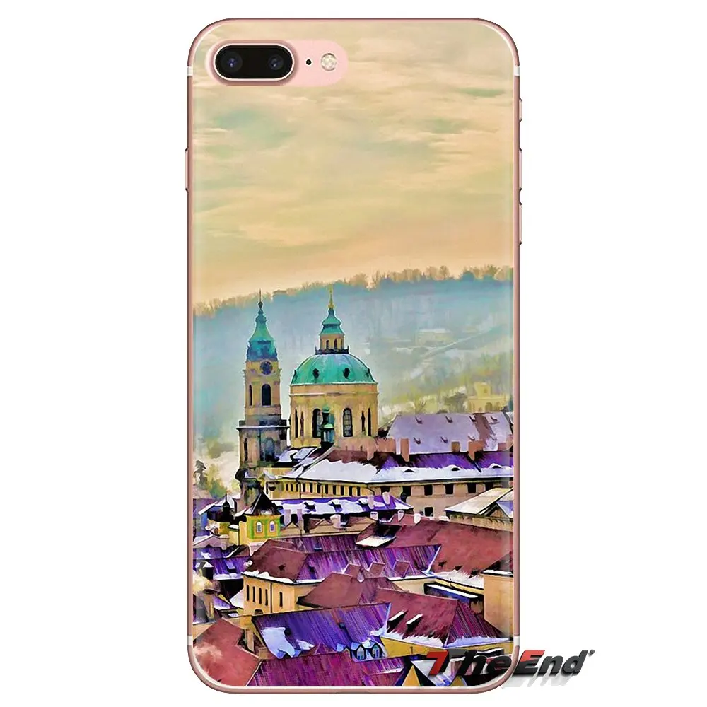 For Sony Xperia Z Z1 Z2 Z3 Z5 compact M2 M4 M5 C4 E3 T3 XA Huawei Mate 7 8 Y3II Soft Covers Prague Europe Prettiest Bridges City |