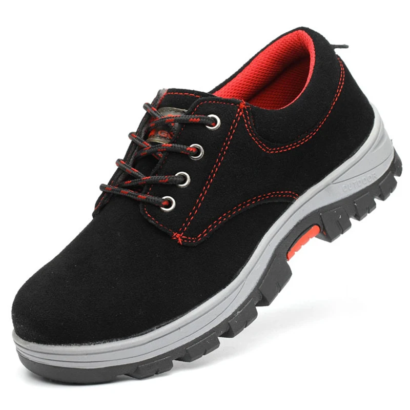Outdoor Construction Men's Steel Toe Cap Anti-slip Safety Shoes Men Industrial Puncture Proof Short Work Boots #11 | Обувь