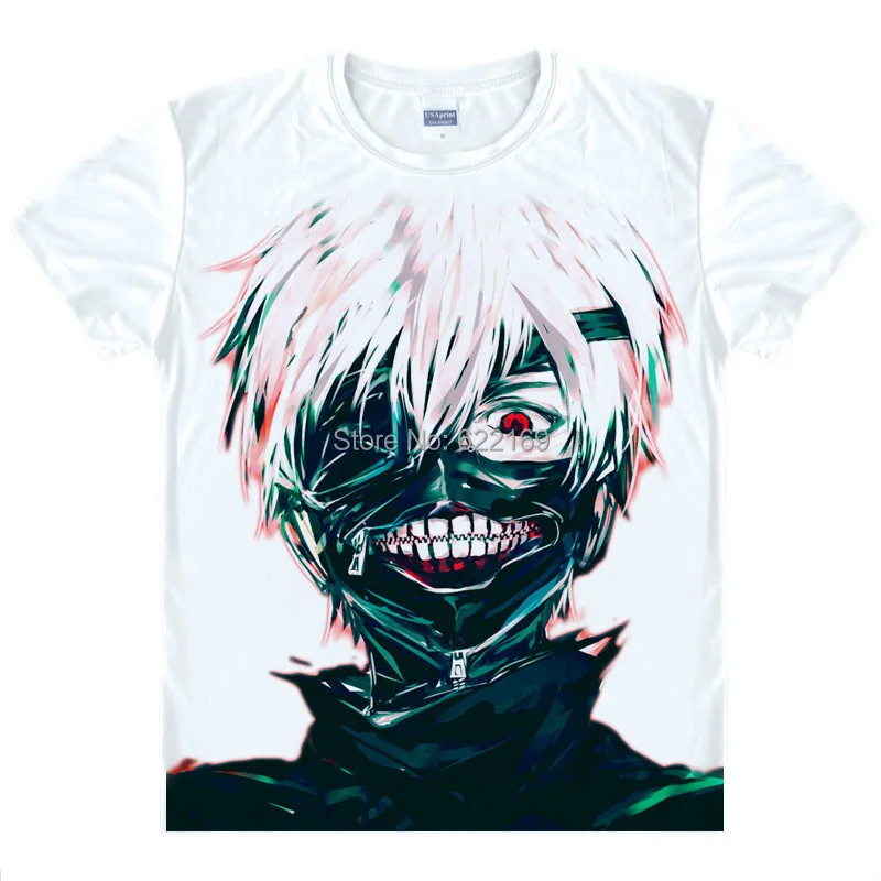 Японская Токийский Гуль аниме футболка с коротким рукавом Кен канеки тока