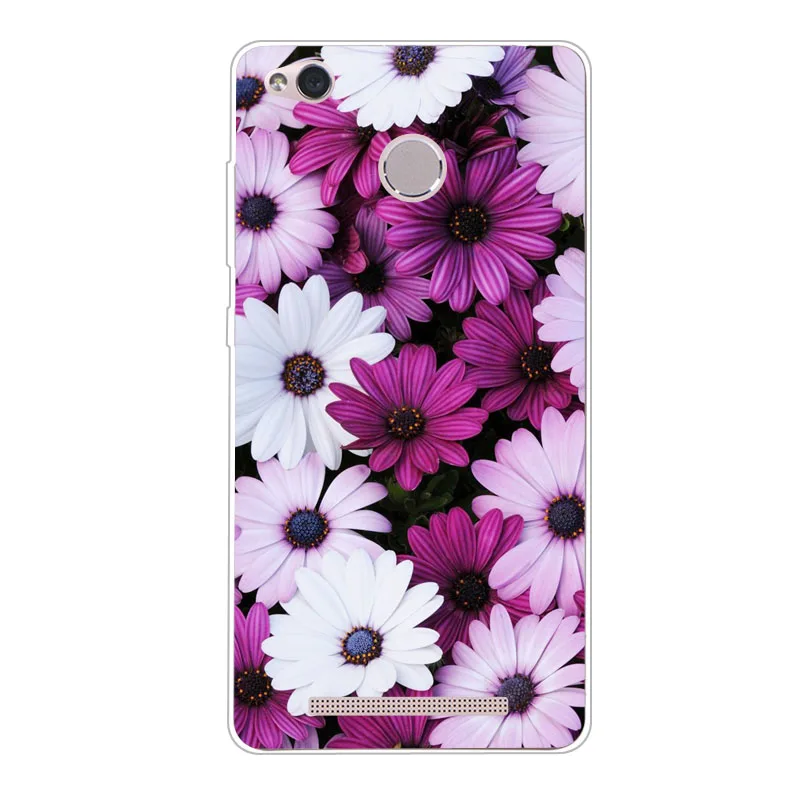 Xiaomi redmi 3x Case Silicon Full flower Painting Soft TPU Back Cover for Phone bags |