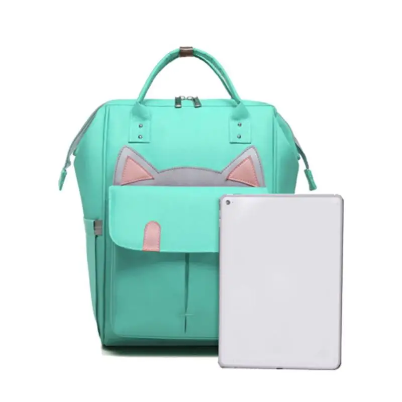 Милый рюкзак с кошачьими ушками Mochila Bolso Mujer, водонепроницаемый нейлоновый рюкзак большой емкости, детские сумки для мам, девочек-подростков, Школьный Рюкзак Для Путешествий