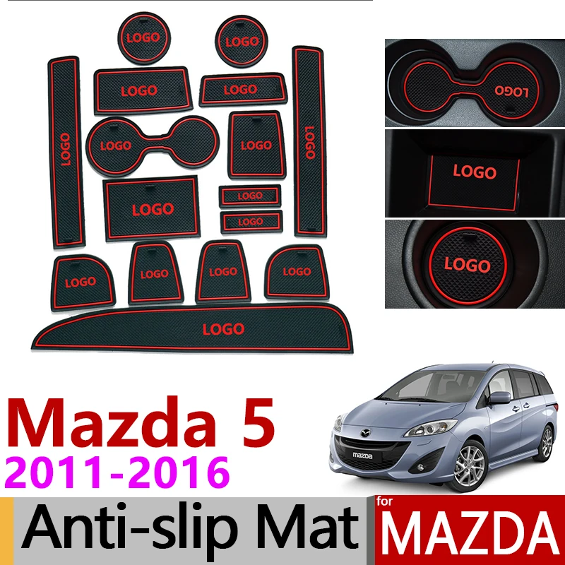 Противоскользящий коврик с прорезями для ворот резиновые подставки Mazda 5 Premacy 2011