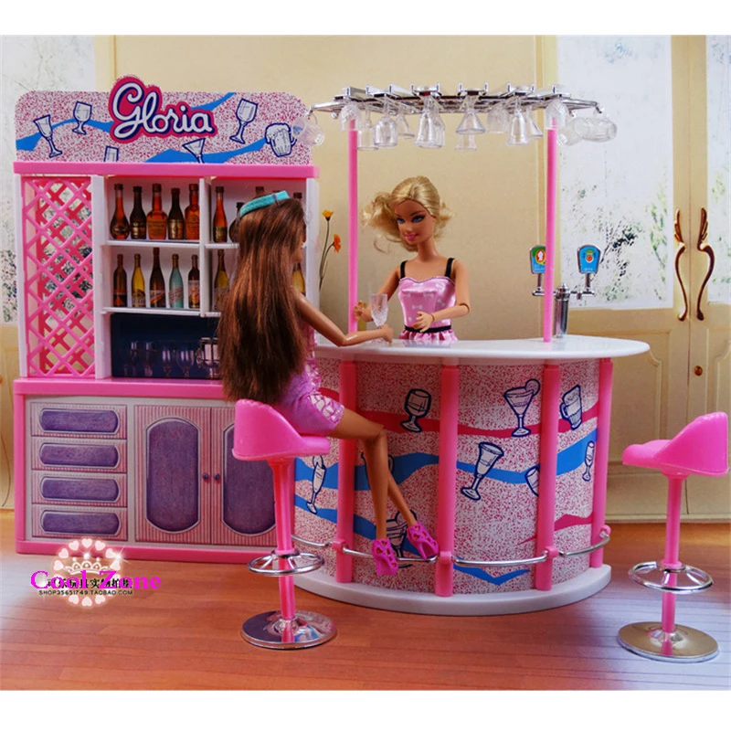 

Miniature Furniture Happy Hour Relax Time for Barbie Doll House Pretend Play Toys for Girl Free Shipping
