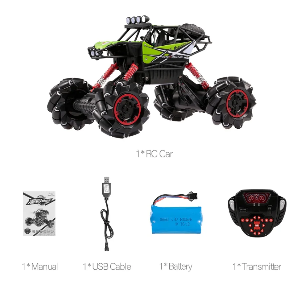 RC гоночный автомобиль 338-1A 4WD 2 4G трюк дрейф скалолазание Mecanum колеса 80-100 м