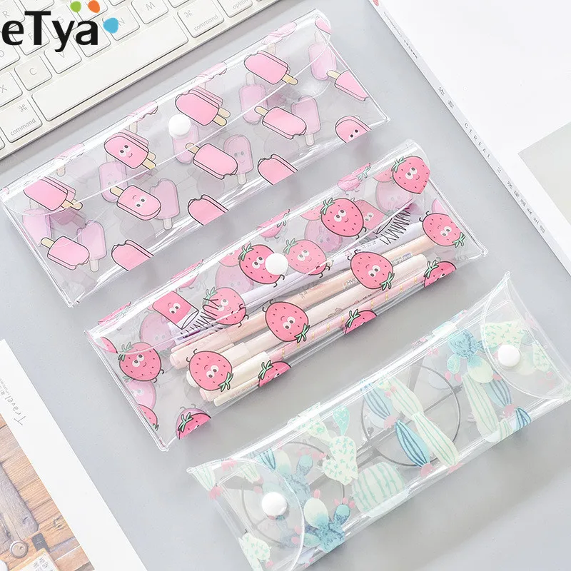 ETya, фрукты, женские ПВХ очки, коробки, симпатичный защитный чехол, держатель для очков, сумка для девушек, косметичка, карандаш, кисть, мешочек, аксессуары для очков