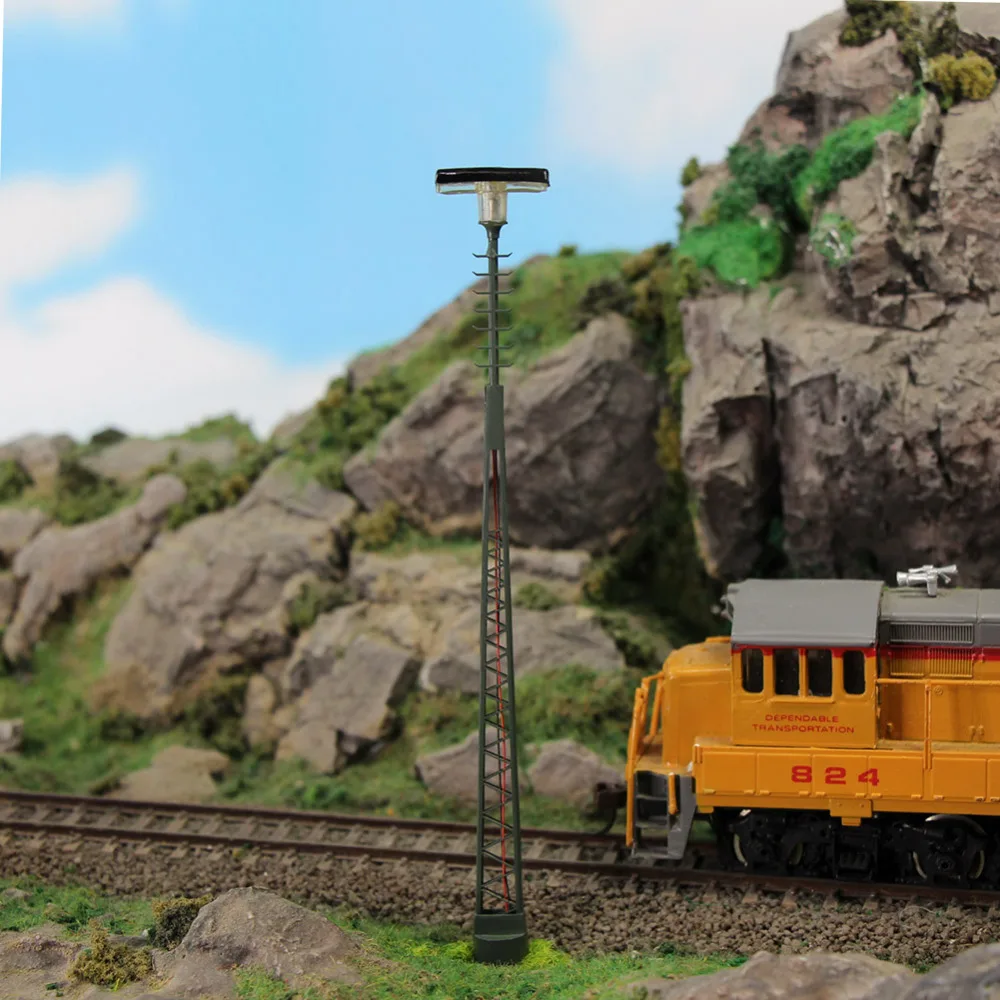 3 шт. HO Scale Lamp пост. Тока 13 см 1:87 уличное освещение Модель со светодиодами для
