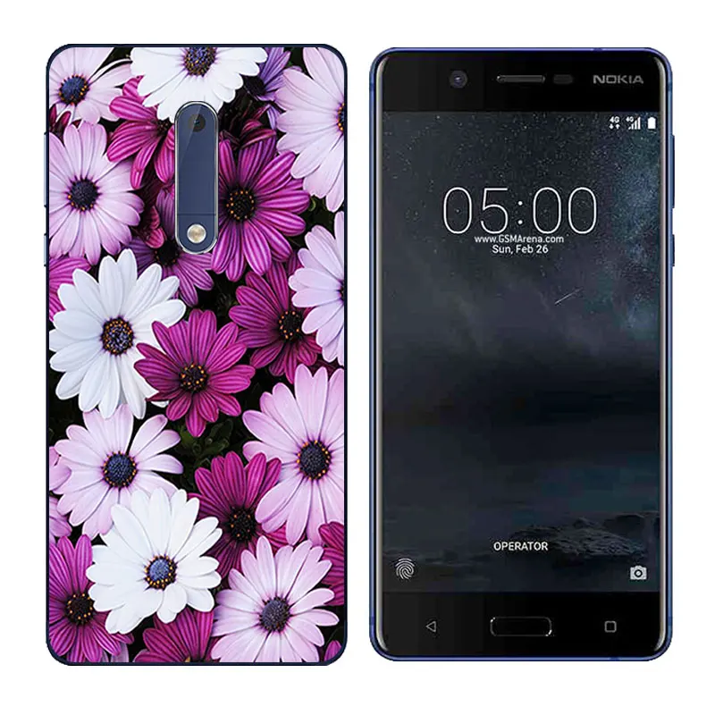 Чехол для Nokia 5 задняя крышка 2 дюйма силиконовый мягкий ТПУ чехол со смайликом Nokia5