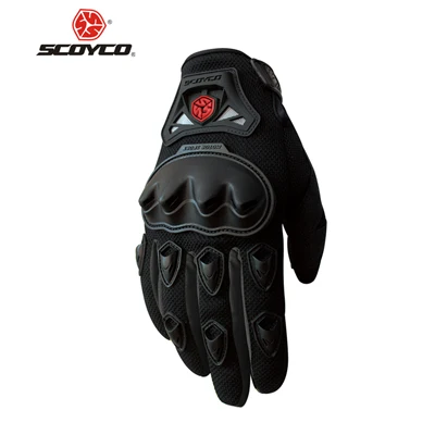Black SCOYCO мотоциклетные перчатки летние дышащие носимые защитные Guantes Moto Luvas альпийский Мотокросс звезды Ганц мото Лето guant - Цвет: Black