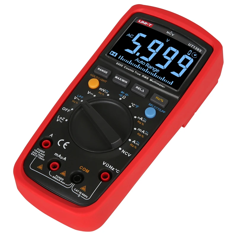 UNI T UT139A/UT139B/UT139C/UT139E/UT139S True RMS цифровой мультиметр VFD/NCV/измерение