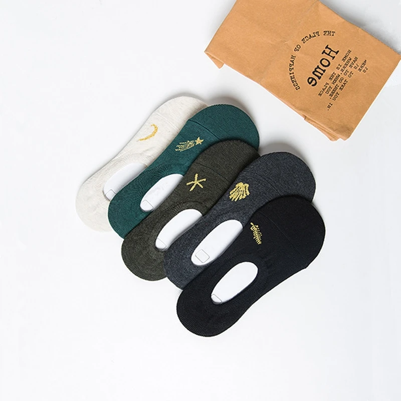 Носки-невидимки женские хлопковые Нескользящие однотонные с вырезом лодочкой 5