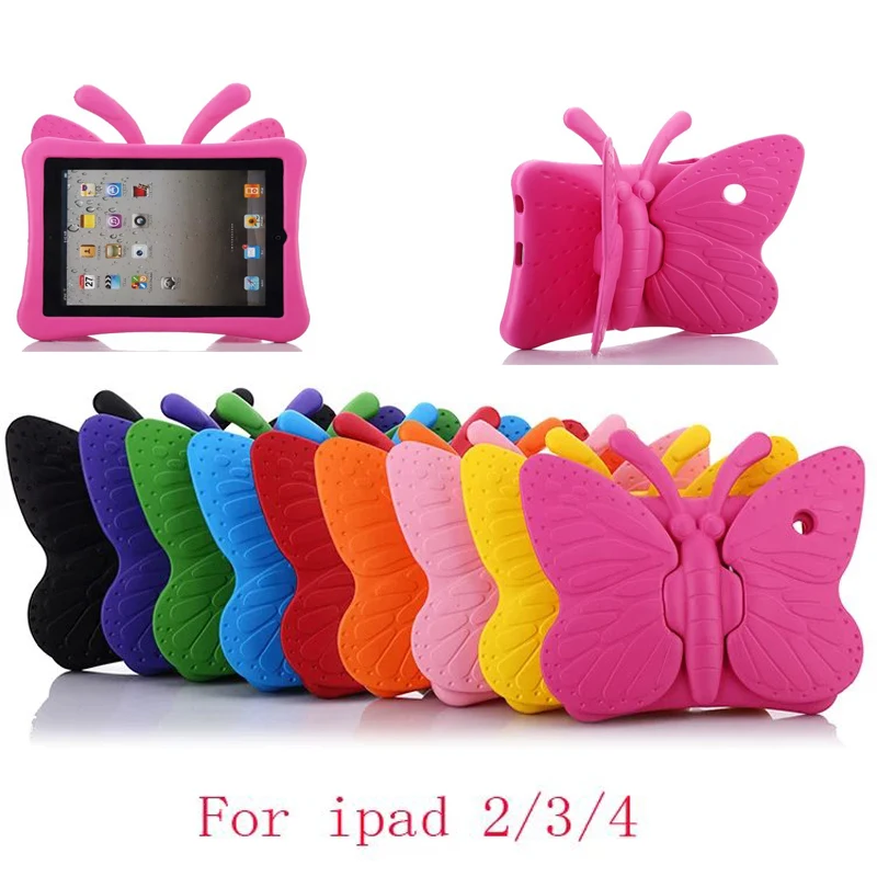 Чехол с 3d рисунком бабочки для Apple iPad 2 3 4 чехол Детская безопасная подставка