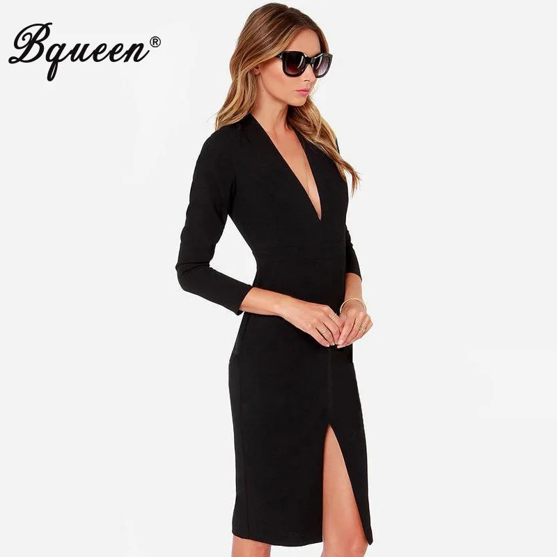 Bqueen Новинка 2017 года однотонные белые футболки с длинным рукавом глубоким v