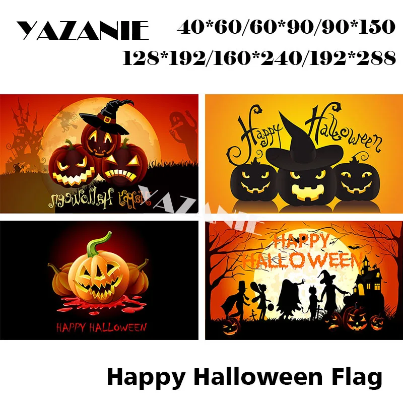 YAZANIE 60*90 см/90*150 см/120*180 см/160*240 см/192*288 СМ счастливый Хэллоуин Вечеринка