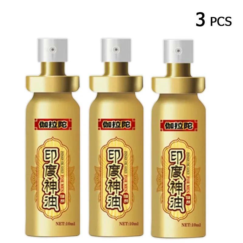 3 шт. Индийский Бог масло Виагра секс ретард спрей для эякуляции 10 мл усилитель