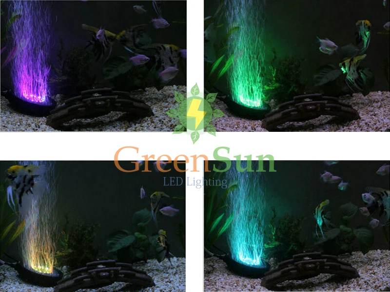 RGB 12LED круглый светильник для аквариума Точечный s садовый пруд бассейн