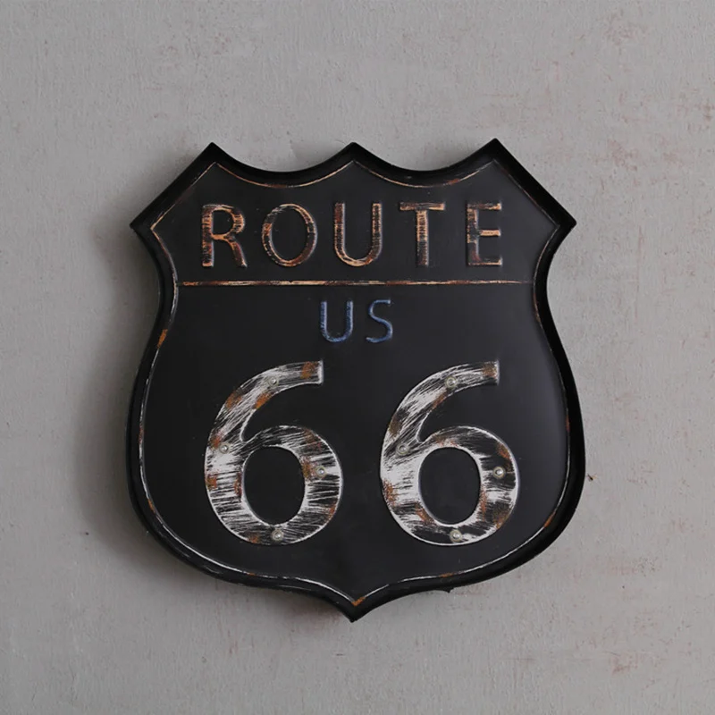 Ретро US Route 66 Mother Road светодиодный неоновый металлический оловянный знак Железный