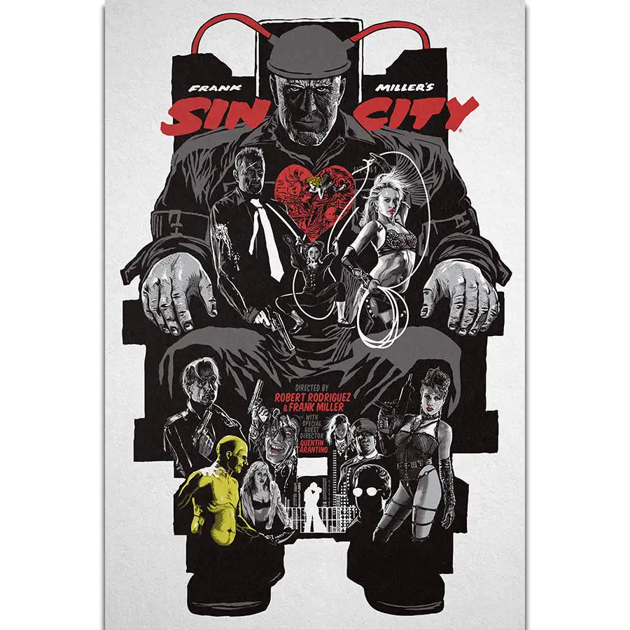 S2051 Sin City Квентин Тарантино фильм настенная живопись Печать На шелковом холсте плакат украшение дома